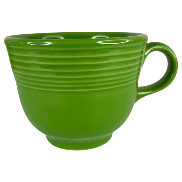 Fiesta Homer Laughlin Shamrock Green Teacup & Saucer Set Fiesraware Coffee Cup - Picture 2 of 9